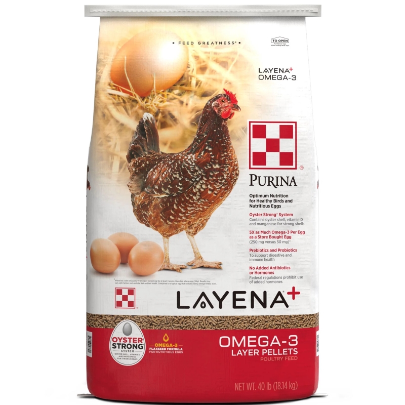 Purina Layena Plus Omega-3 Feed 40 lb