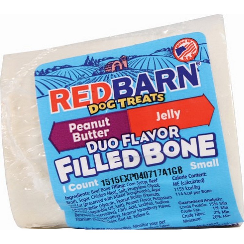 Peanut Butter & Jelly Duo Filled Dog Bone