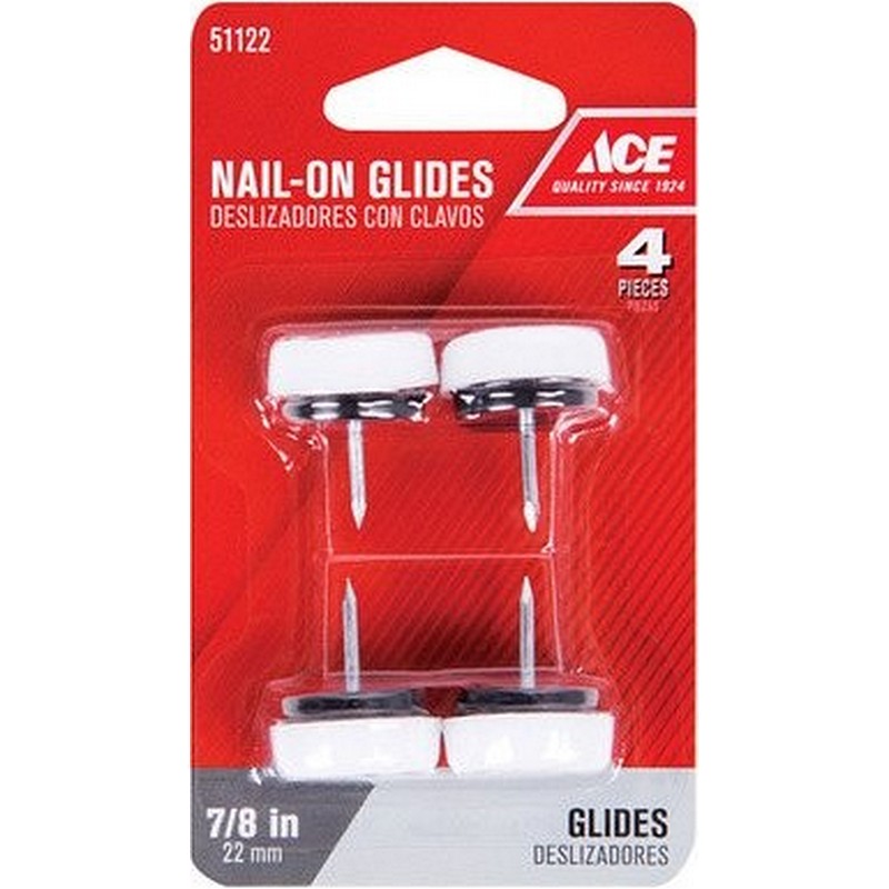 Nylon Nail-On Glides 7/8 in 4 ct