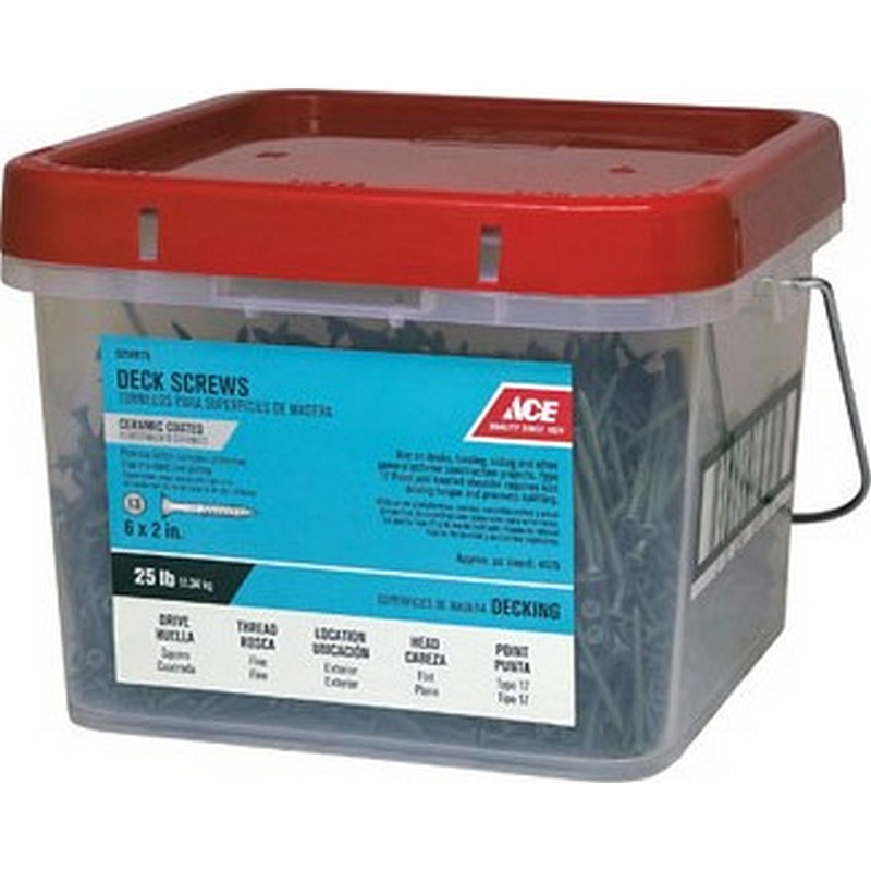 Flat Head Deck Screws 6"x2" 25 lb