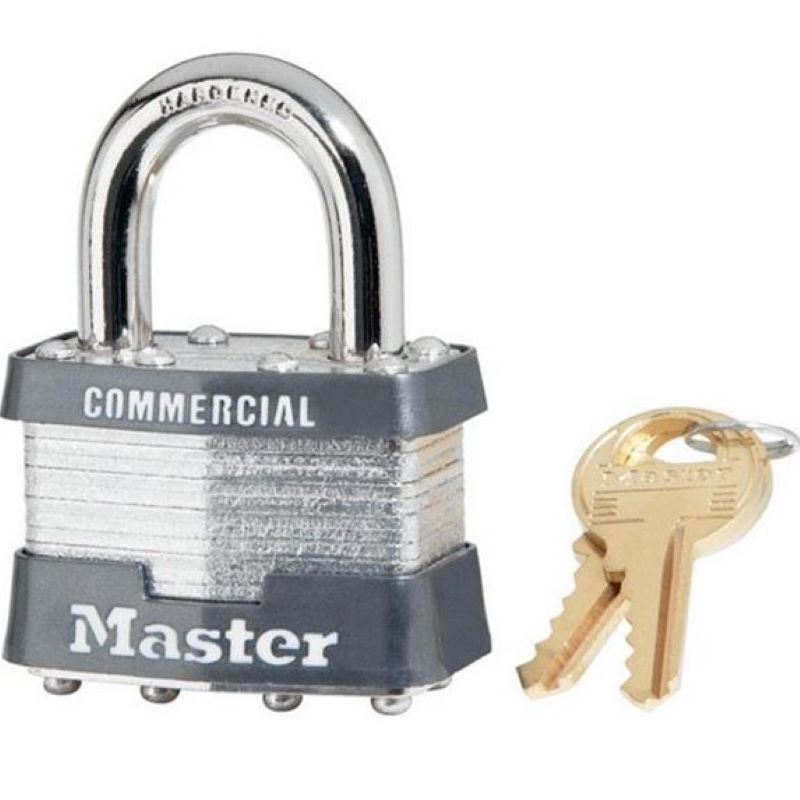 Master Lock Steel 4-Pin Cylinder Padlock 1 5/16 x 1"