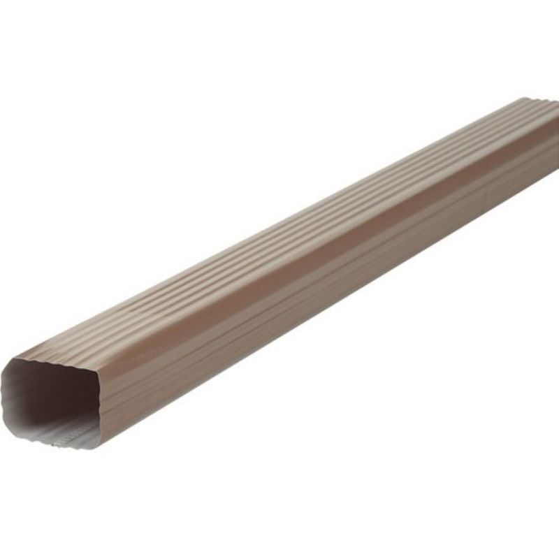 Brown Aluminum K Downspout 2 x 3 x 120"