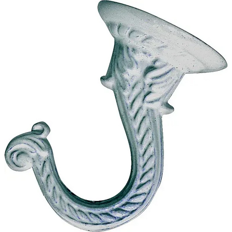 White Ceiling Mount Hook 2 3/16 in