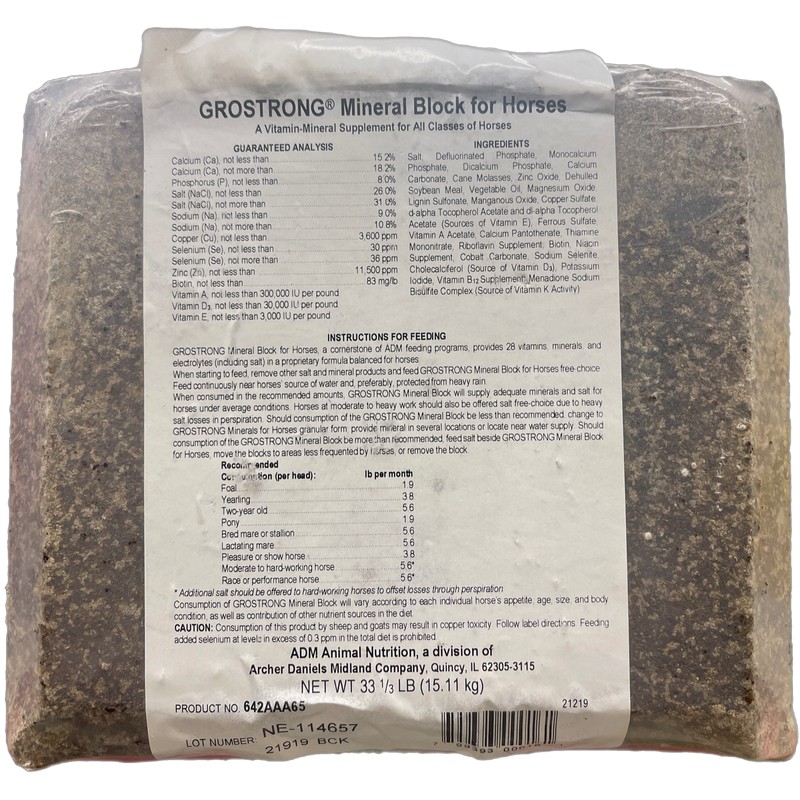 ADM GroStrong Mineral Block for Horses