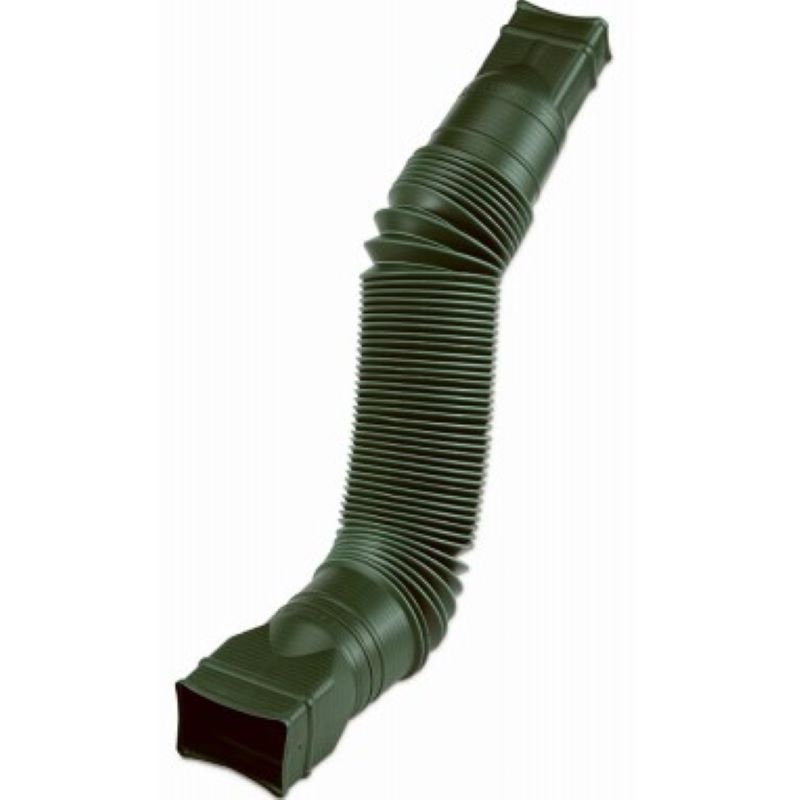 Flex-A-Spout Green Vinyl K Downspout Extension 4.5 x 4.5 x 55 in