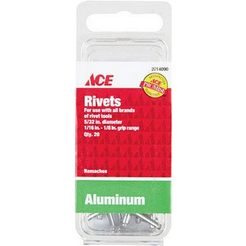 Aluminum Rivets 1/16"x1/8" 20 Ct