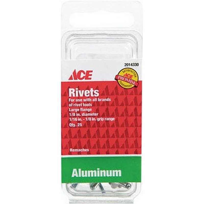 Large Aluminum Rivets 1/16"x1/8" 25 Ct