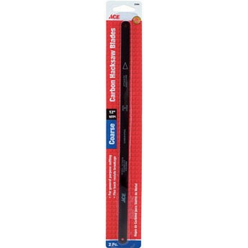 Carbon Steel Hacksaw Blade 18TPI 12" 2 Ct