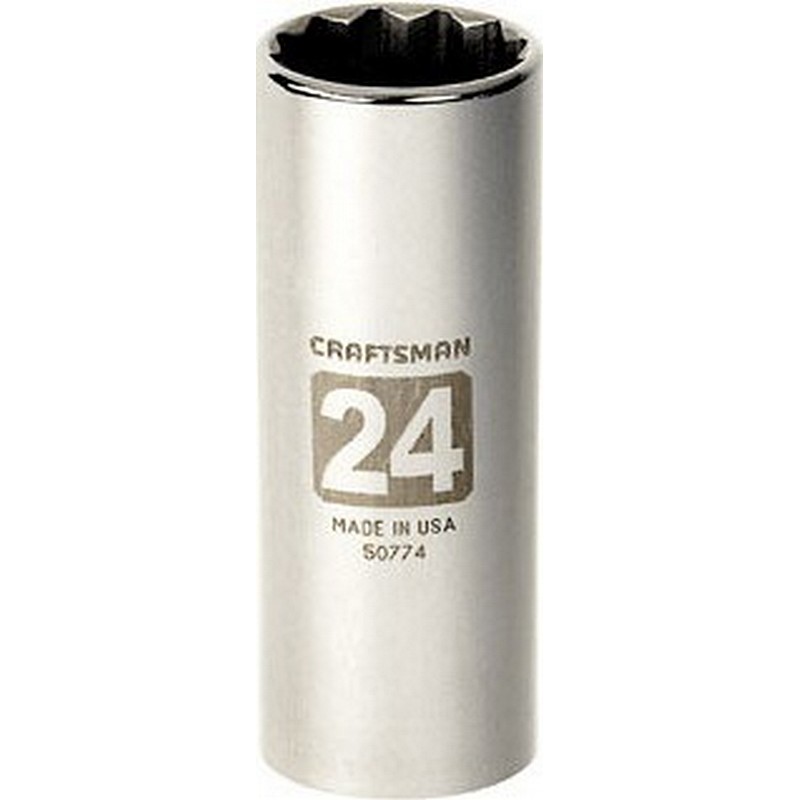 Craftsman 12 Point Deep Socket 1/2" Drive 24mm