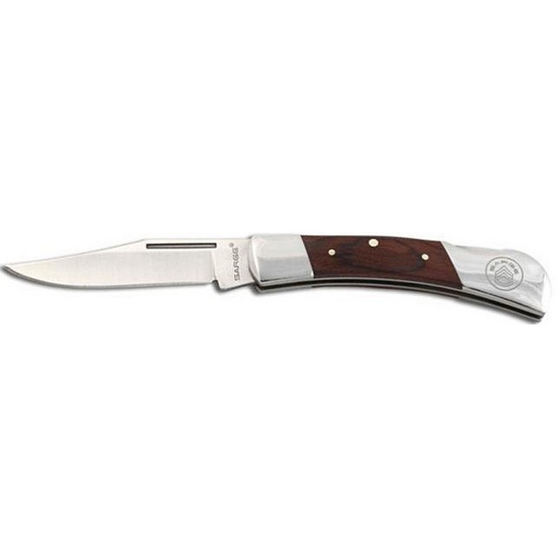 Wood Handle Lock Back Knife