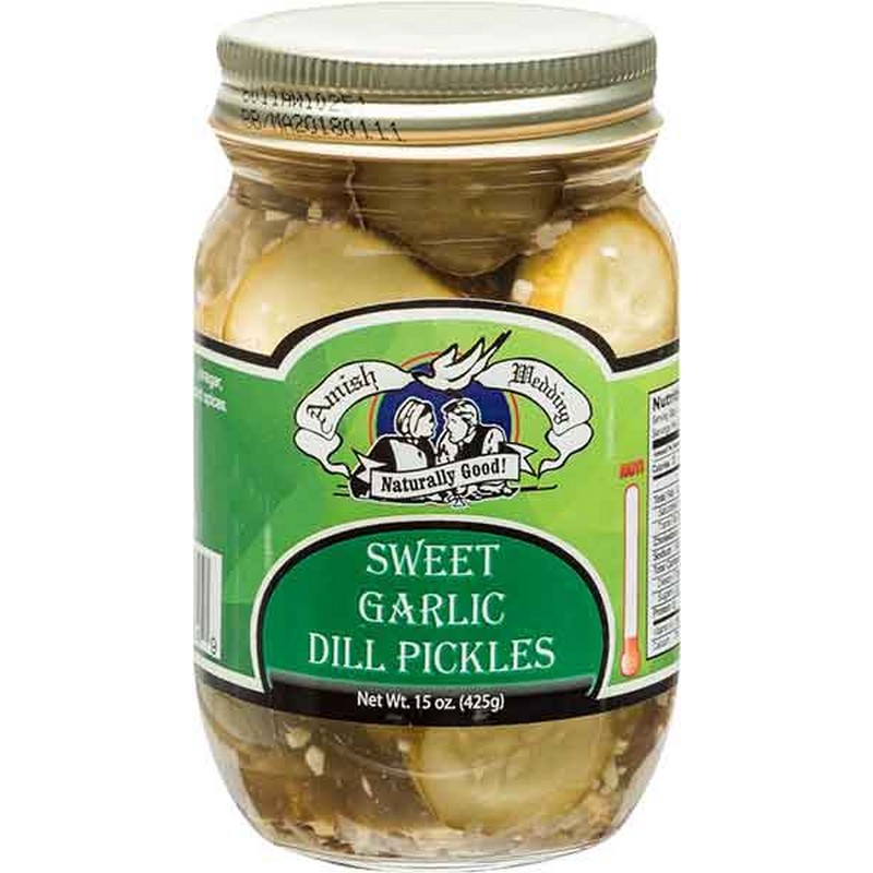 Sweet Garlic Dill Pickles 15 oz