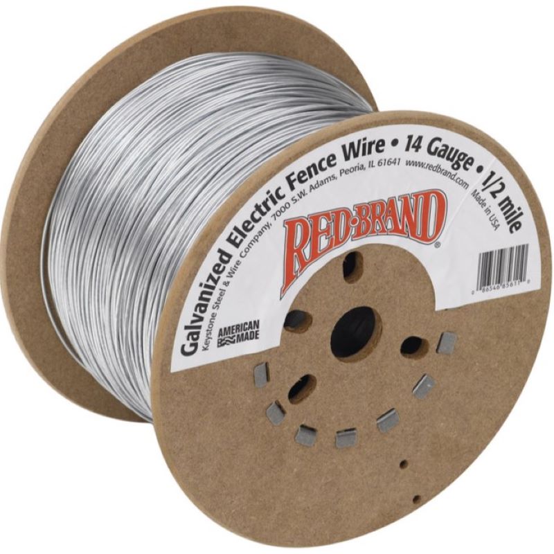 Silver Galvanized Electric Fence Wire 14 ga 1/2 mile