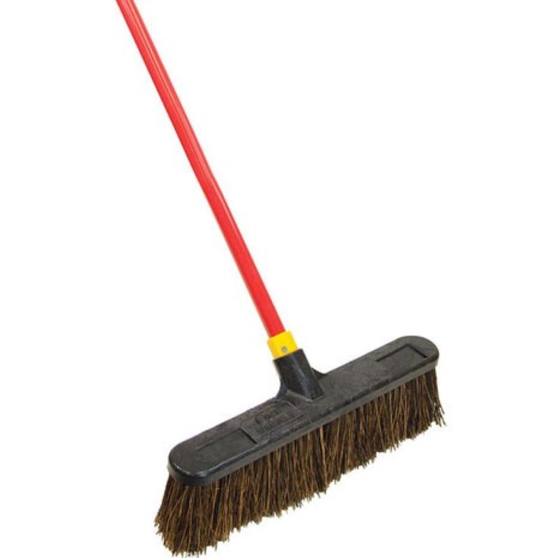 Rough Bristle Push Broom 18 in