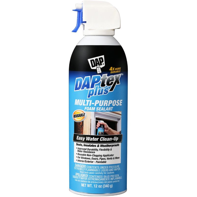 DAP Tex Plus White Foam Sealant 12 oz
