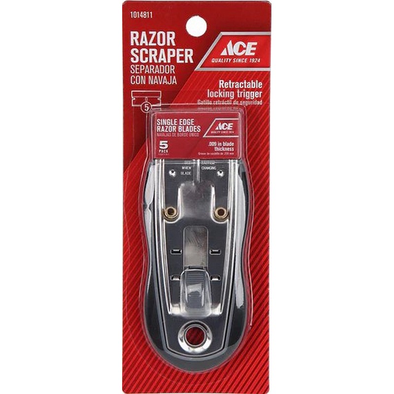 Ace Steel Glass Safety Razor Scraper