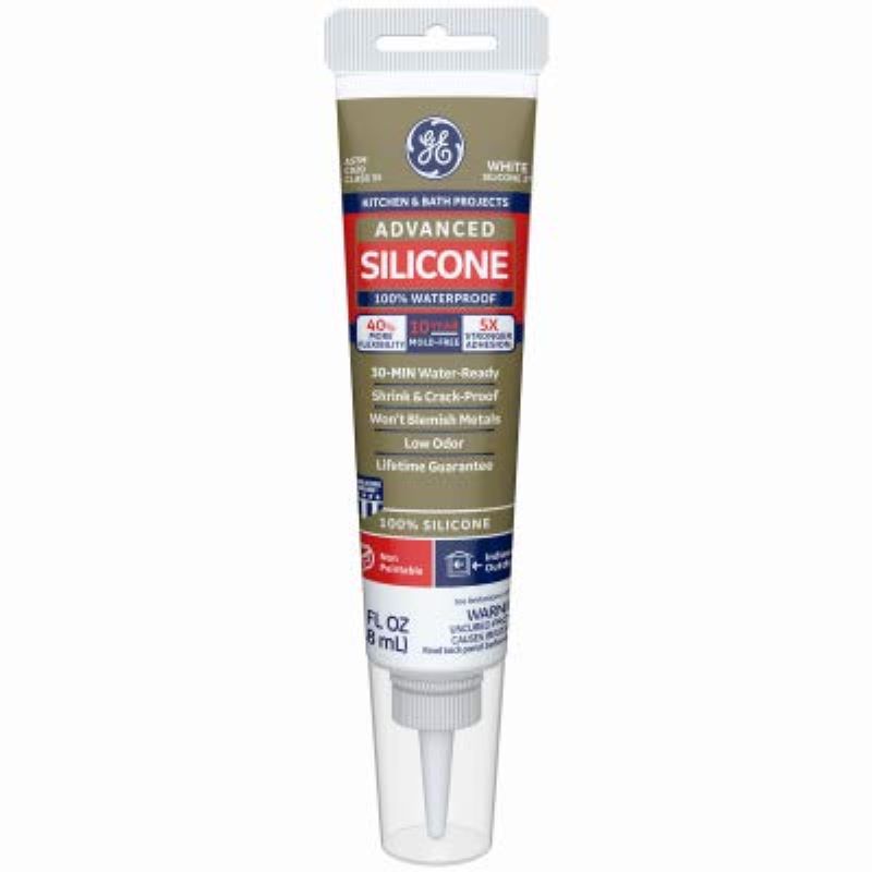 GE Advanced Silicone Kitchen & Bath Sealant 2.8 oz