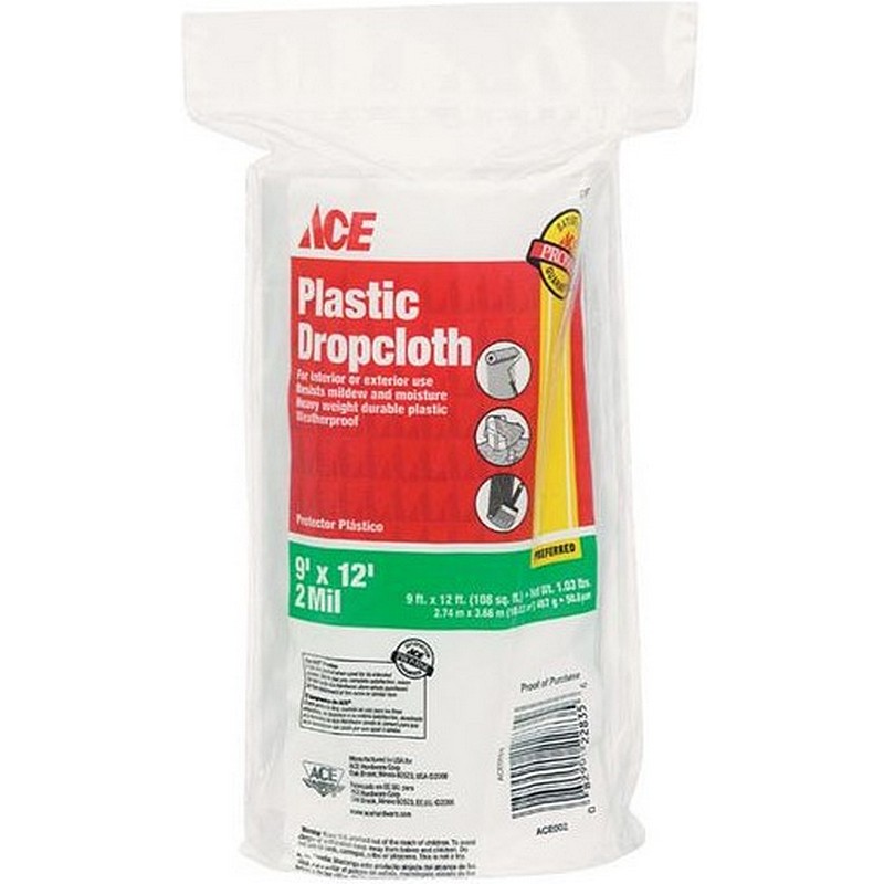 Plastic Drop Cloth 9 x 12'