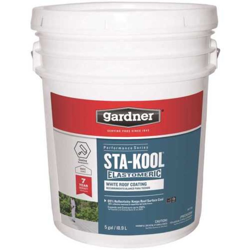 Gardner Sta-Kool Elastomeric White Roof Coating 5 gal