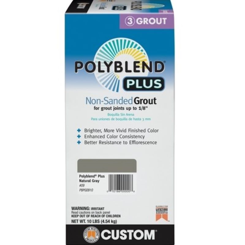 Polyblend Plus Natural Gray Non-Sanded Grout 10 lb