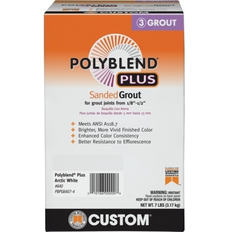 Polyblend Plus Arctic White Sanded Grout 7 lb