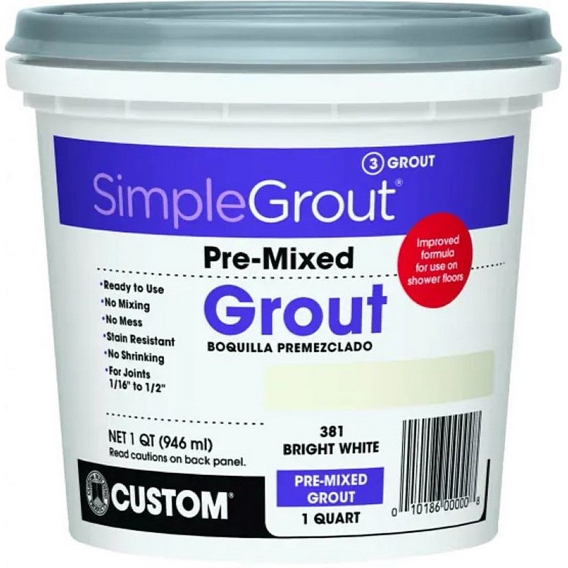 SimpleGrout Bright White Pre-Mixed Grout 1 qt