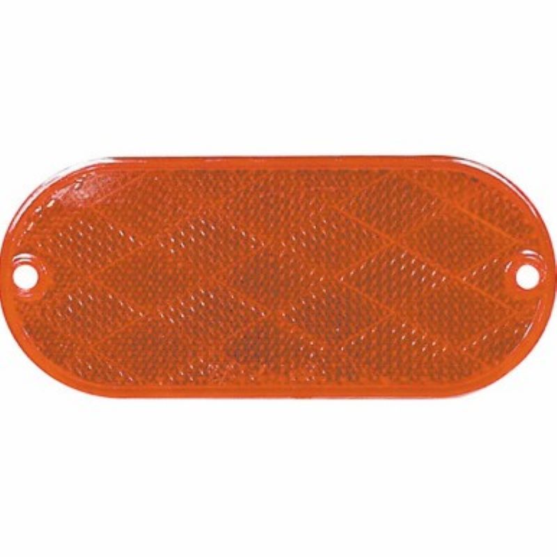 Amber Oval Trailer Reflector 1-7/8 x 4-3/8"