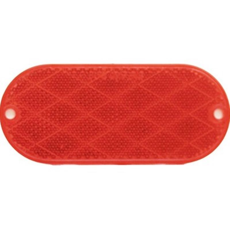 Red Oval Trailer Reflector 1-7/8 x 4-3/8"