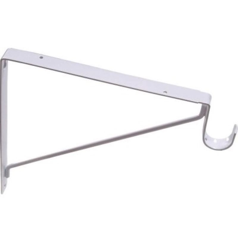 White Shelf & Rod Bracket