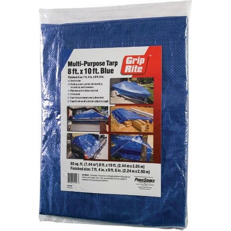 Grip Rite Blue Multi-Purpose Tarp 8 x 10'