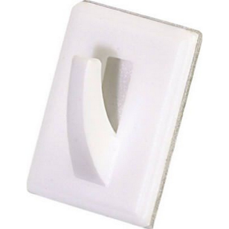 White Adhesive Utility Hook 3.5"x4.7" 6 Ct