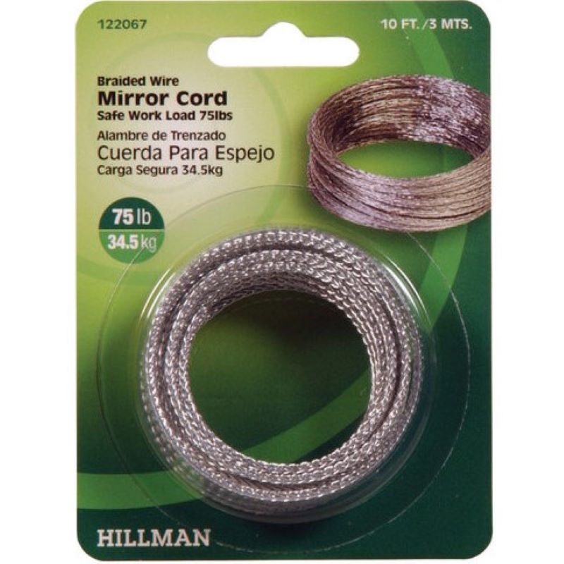 Braided Wire Mirror Cord 10 ft 75 lb