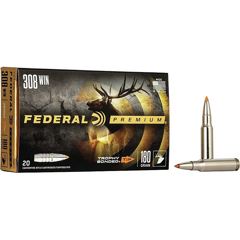 Federal Premium Vital-Shok .308 180Gr Trophy Bonded Tip Centerfire 20Ct