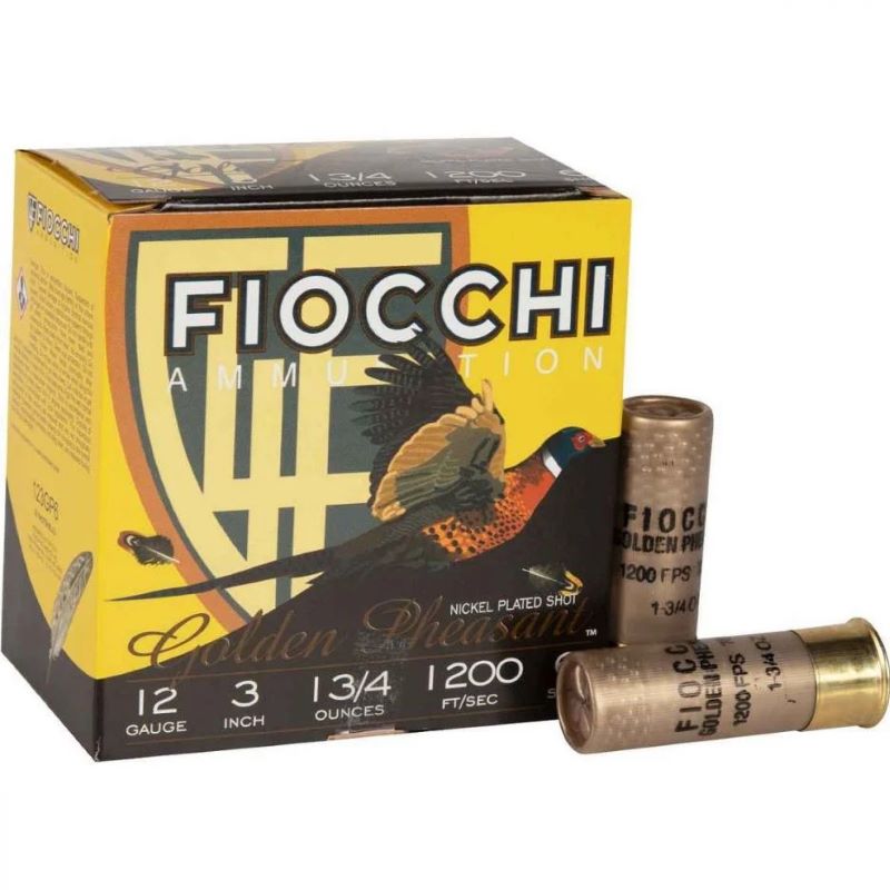 Fiocchi Golden Pheasant 12 Gauge 3" 25Ct