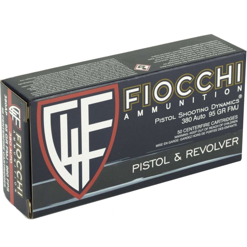 Fiocchi Shooting Dynamics ACP .380 95 Grain FMJ 50Ct