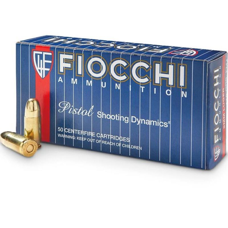 Fiocchi Shooting Dynamics Luger 9mm 115 Grain FMJ 50Ct