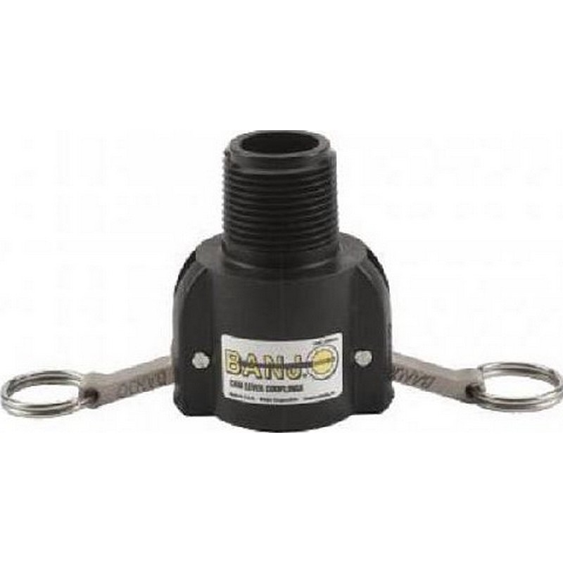 1" Female Camlock Lever x 1" MPT Coupler