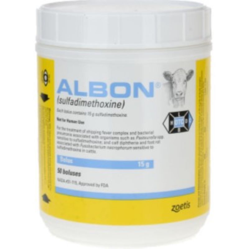 Albon Cattle Bolus 15gm 50 Ct