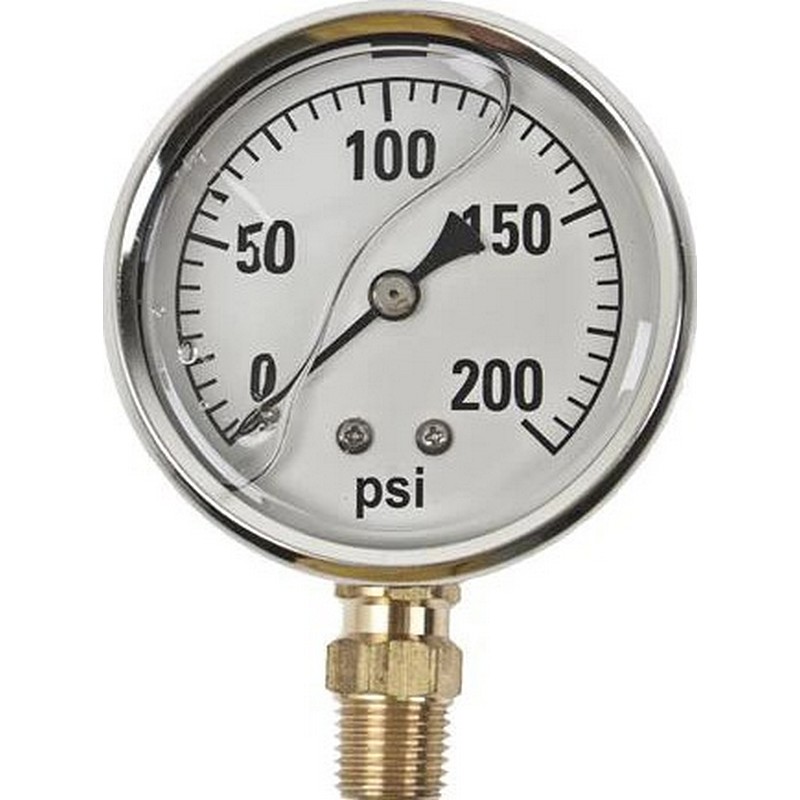 Liquid Filled Pressure Gauge 200 PSI
