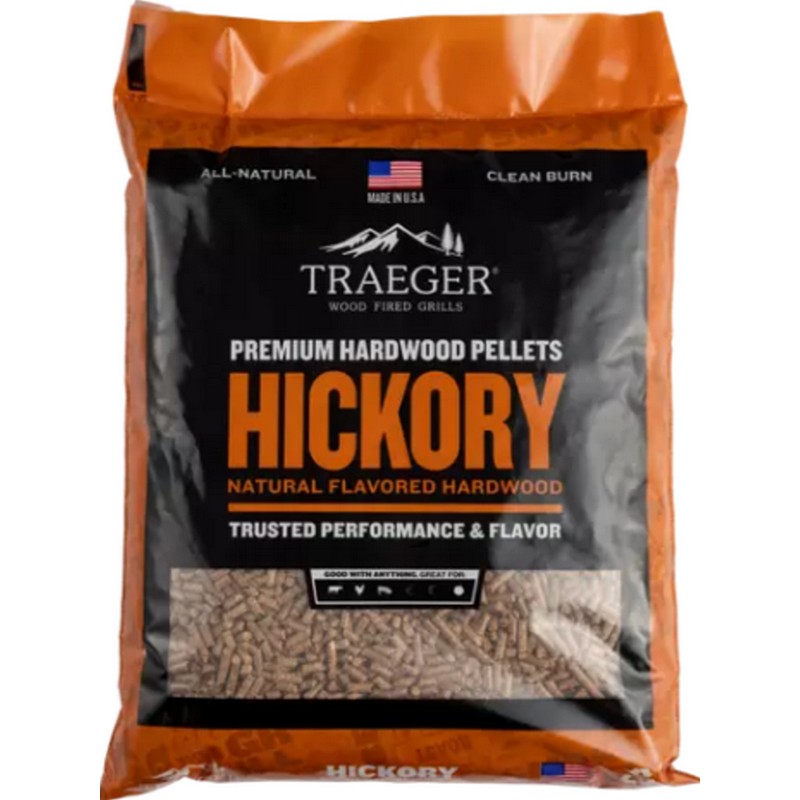 Traeger Premium All Natural Hickory BBQ Wood Pellet 20 lb