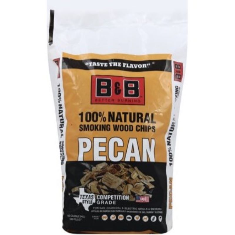 B&B All Natural Pecan Wood Smoking Chips 180 cu in