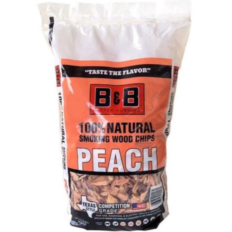 B&B All Natural Peach Wood Smoking Chips 180 cu in