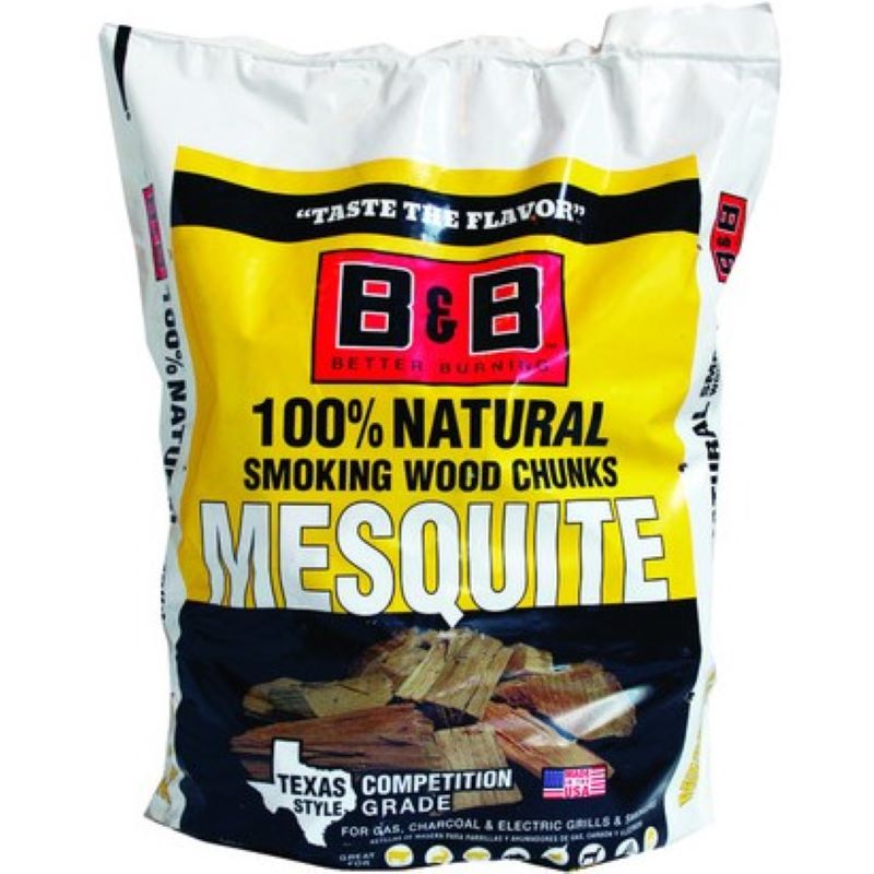 B&B All Natural Mesquite Wood Smoking Chunks 549 cu in