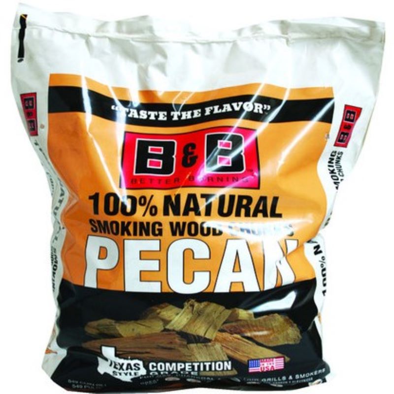 B&B All Natural Pecan Wood Smoking Chunks 549 cu in