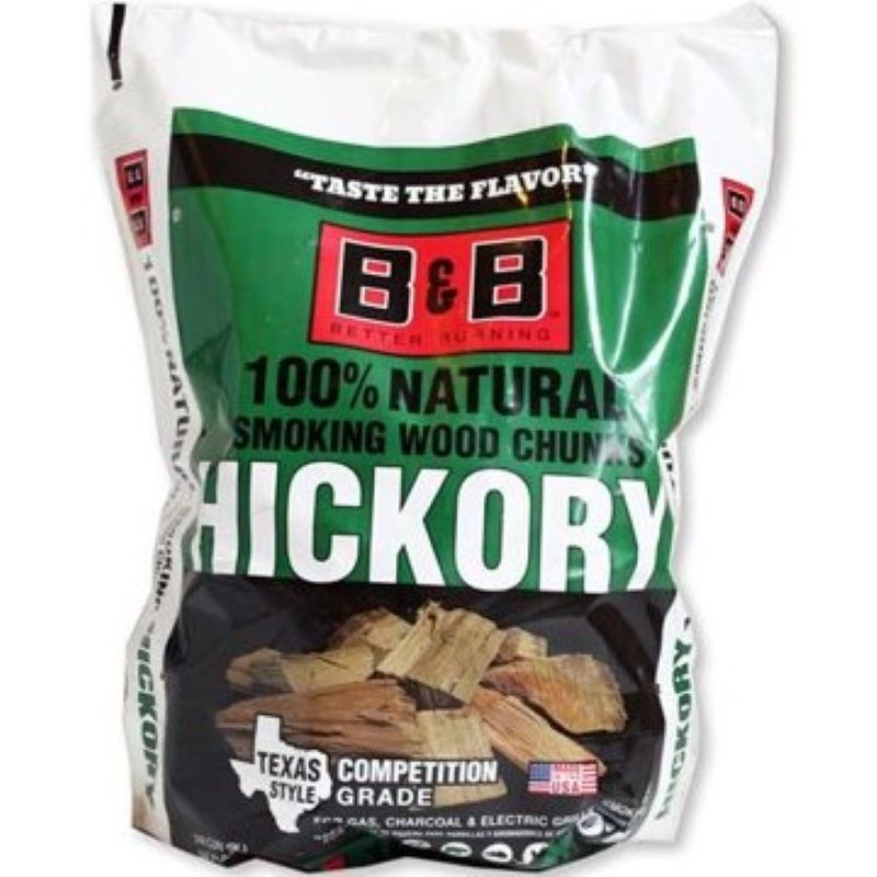 B&B All Natural Hickory Wood Smoking Chunks 549 cu in