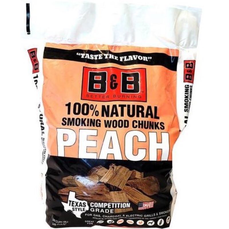 B&B All Natural Peach Wood Smoking Chunks 549 cu in