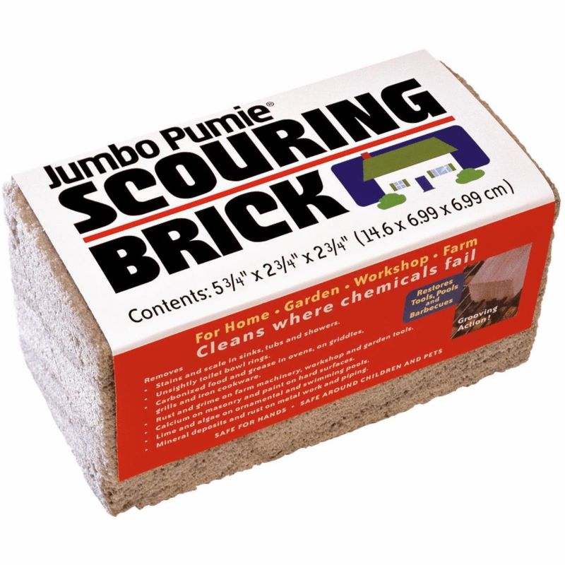 Jumbo Pumie Scouring Brick, Heavy Duty Pumice 1 pk