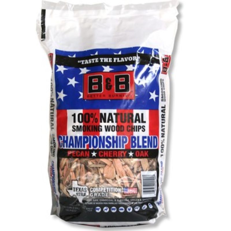 B&B Championship All Natural Cherry Oak Blend Wood Smoking Chips 180 cu in