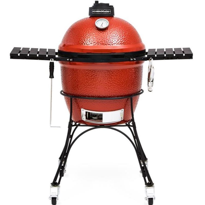 Kamado Joe Classic I Charcoal Grill and Smoker Red 18 in