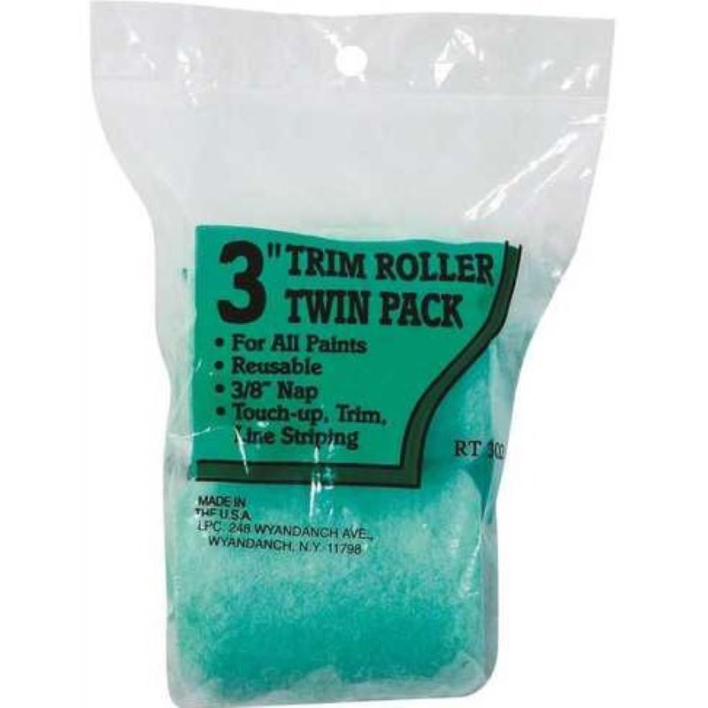 Trim Roller Poly Paint Cover 3 x 3/8" 2 Ct
