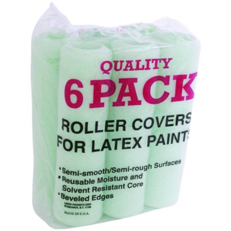 Linzer Poly Paint Roller Cover 3/8 x 9" 6 Ct